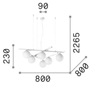Závesné svietidlo 6x G9 biela IP20 Ideal Lux ATLAS 352053