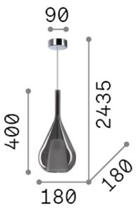 Závesné svietidlo 3x E27 modrá IP20 Ideal Lux KALIQUE 360089