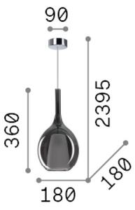 Závesné svietidlo 2x E27 modrá IP20 Ideal Lux KALIQUE 360041
