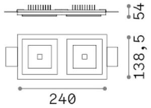 Zapustené svietidlo LED 3000K biela IP20 Ideal Lux ZEPHYR 361307