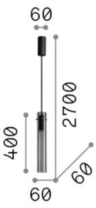 Závesné svietidlo LED 3000K dymová IP20 Ideal Lux FLAM 353883
