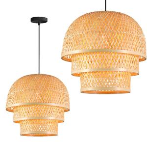 Toolight Boho, závesné svietidlo 1xE27 APP1577-5C, prírodná hnedá, OSW-03614