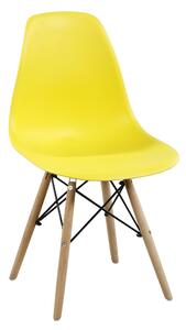 Najlacnejsinabytok Moderná stolička CINKLA II, buk/žltá