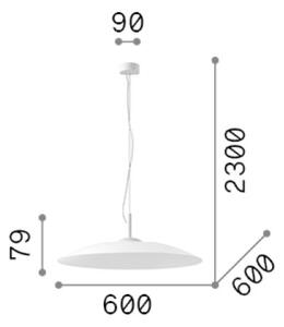 Závesné svietidlo 1x GX53 biela IP20 Ideal Lux ECLIPSE 338767