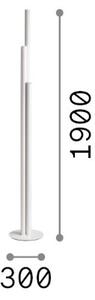 Stojacia lampa LED 3000K biela IP20 Ideal Lux DORICA 366227