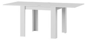 Štvorcový jedálenský stôl s rozkladom SATUR 40, biela