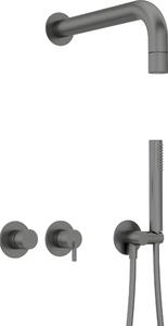Deante Silia, podomietková sprchová súprava s ručnou sprchou s horizontálnou batériou, grafitová, DEA-NQS_D0XK