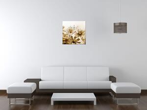 Obraz s hodinami Kvetnatá krása Rozmery: 40 x 40 cm
