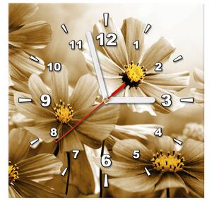 Obraz s hodinami Kvetnatá krása Rozmery: 30 x 30 cm