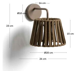 ALDETA záhradná nastenná lampa Béžová