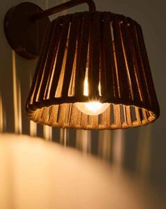 ALDETA záhradná nastenná lampa Hnedá