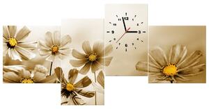 Gario Obraz s hodinami Kvetnatá krása Veľkosť: 120 x 70 cm