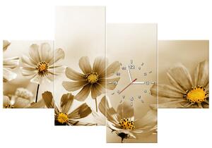 Gario Obraz s hodinami Kvetnatá krása Veľkosť: 120 x 70 cm