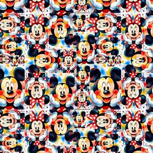 Metráž Teplákovina digital - Mickey a Minney