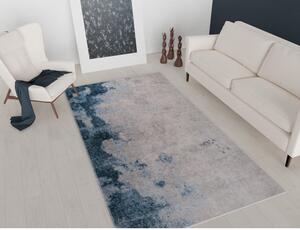 Modro-krémový prateľný koberec behúň 200x80 cm - Vitaus