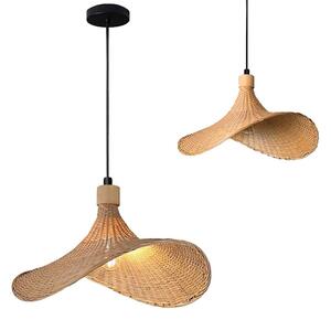 Toolight Toolight, bambusové závesné svietidlo 30cm 1xE27 APP1642-1CP, prírodná hnedá-čierna, OSW-05140
