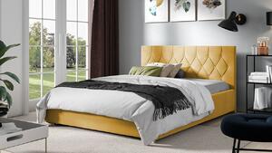 Manželská posteľ 140 cm Calzone (žltá) (s roštom a úl. priestorom). Vlastná spoľahlivá doprava až k Vám domov. 1069995