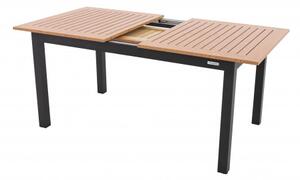 Doppler EXPERT WOOD antracit - rozkladací hliníkový stôl 150 / 210x90x75 cm