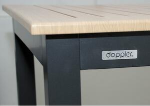 Doppler EXPERT WOOD antracit - rozkladací hliníkový stôl 150 / 210x90x75 cm