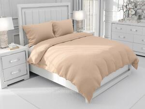 Biante Bavlnené jednofarebné posteľné obliečky Moni MO-047 Béžové Predĺžené 140x220 a 70x90 cm
