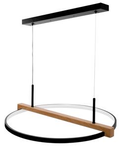 Toolight Toolight, LED stropné svietidlo 60cm + diaľkové ovládanie APP1530-CP, čierna-hnedá, OSW-05660
