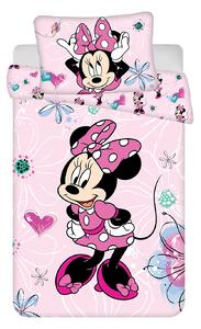 Jerry Fabrics Obliečka do postieľky Minnie "Flowers 02" baby 100x135 / 40x60 cm