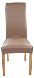 Jedálenská stolička FOXI III dub olejovaný/textilná koža cappuccino