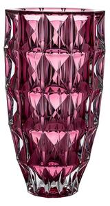 KRIŠTÁĽOVÁ VÁZA BOHEMIA DIAMOND PINK 280 MM