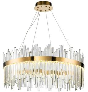Toolight Toolight, LED krištáľové stropné svietidlo 60cm, APP1515-CP60, zlatá matná, OSW-03263