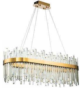 Toolight Toolight, LED krištáľové svietidlo 80x35 cm, APP1513-CP80, zlatá matná, OSW-03260