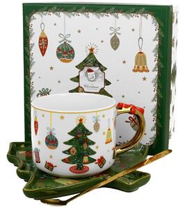 Porcelánová šálka s podšálkou Christmas Tree 250 ml