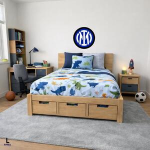 Textilná nálepka na stenu - logo "Inter Miláno" Veľkosť: 40 cm