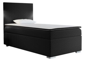 Čalúnená posteľ boxspring RENATA + topper, 80x200, sawana pik honey 14, pravá