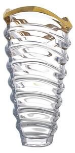 KRIŠTÁĽOVÁ VÁZA BOHEMIA PRESTIGE WAVE GOLD 340MM