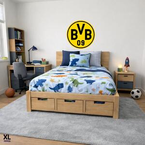 Textilná nálepka na stenu - logo "Borussia Dortmund" Veľkosť: 60 cm