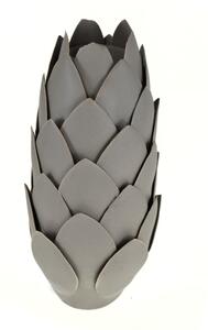 Svietnik - ananás, sivý (v. 28 cm) - moderný štýl