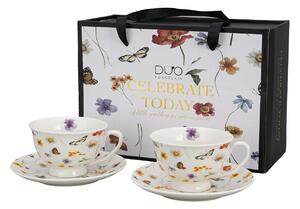 Porcelánová šálka na nohe s podšálkou Royal Margaret 250 ml sada 2ks