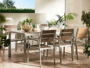 Záhradný jedálenský stôl VERO (pre 6 osôb) (hnedá). Vlastná spoľahlivá doprava až k Vám domov. 1022817