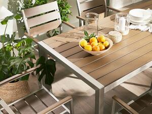 Záhradný jedálenský stôl VERO (pre 6 osôb) (hnedá). Vlastná spoľahlivá doprava až k Vám domov. 1022817