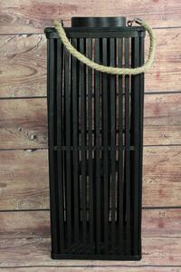 Prútený lampáš s úchytkou - čierny (v. 59,5 cm) - moderný štýl