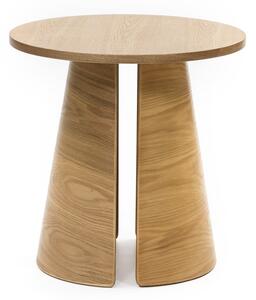 Okrúhly odkladací stolík v dekore duba ø 50 cm Cep – Teulat
