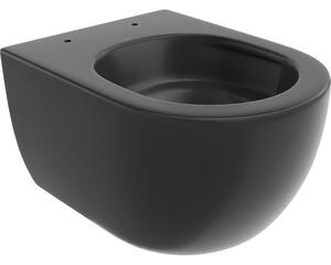 Mexen Carmen, závesná WC misa 490x365x340 mm, Rimless Tornádo, čierna matná, 3388XX85T