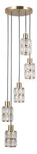 ITALUX PND-40668-5-HBR - Luster na lanku ALMA 5xE27/40W/230V zlatý