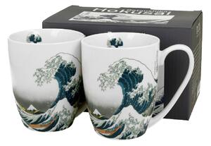 Porcelánový hrnček Hokusai The Great Wave 350 ml sada 2ks