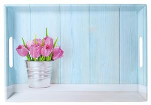Servírovacia tácka s motívom tulipánov 50 x 35 cm