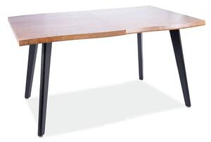 Signal Jedálenský stôl FRESNO, dub artisan/čierny rám 120(180)X80