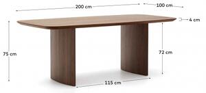 LITTO WALNUT jedálenský stôl 200 x 100 cm