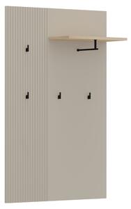 KONDELA Vešiakový panel 85, sivohnedá Taupe/dub silverjack, DOMCA