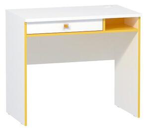 ANUŠKA písací stôl, biela/žltá
