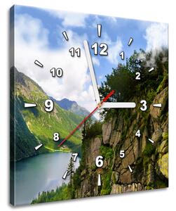 Obraz s hodinami Morské oko v Tatrách Rozmery: 30 x 30 cm